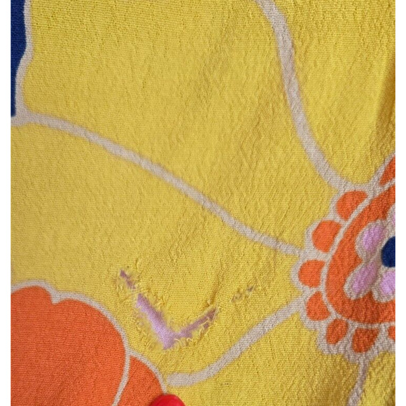 Zara Womens Pants Small Orange Pink Floral Flared Leg High Rise Retro BLOG FAVE - Picture 10 of 16